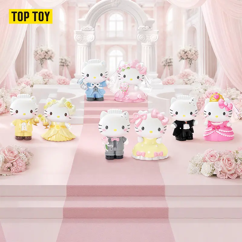 Hello Kitty & Dear Daniel Century Wedding Series Figure Blind Box, TOPTOY Official Collectible Figurine, Full Set 8 PCS, Random Style