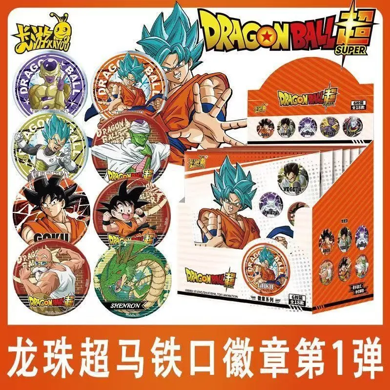 Kayou Dragon Ball Super Dragon Shenron Tin Pin Badge Set – Series 1, 18 Styles, 6PCS/Set, Official Licensed Anime Collectible Brooch
