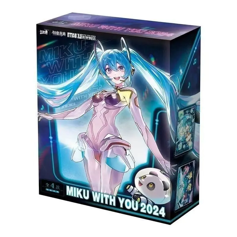 KAYOU Officially Licensed Hatsune Miku Shikishi Art Board, Miku With You 2024 Concert Series, 4 PCS Complete Set Gold Foil Anime Character Signature Board