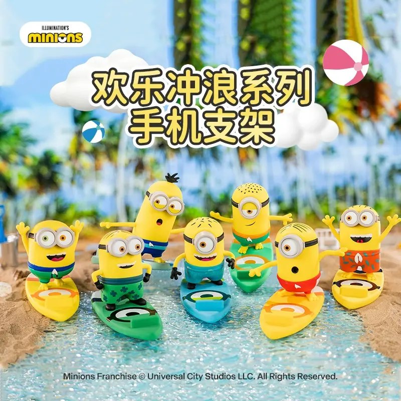 Miniso New Kawaii Cute Despicable 4 Minions Toys Figure Blind Box Ornament Bracket Childrens Birthday Gift Christmas Gi