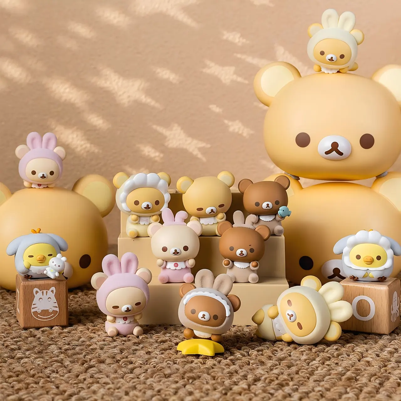Display!Funism Rilakkuma Minna de Usausababy Cute Collectible Blind Box Figures