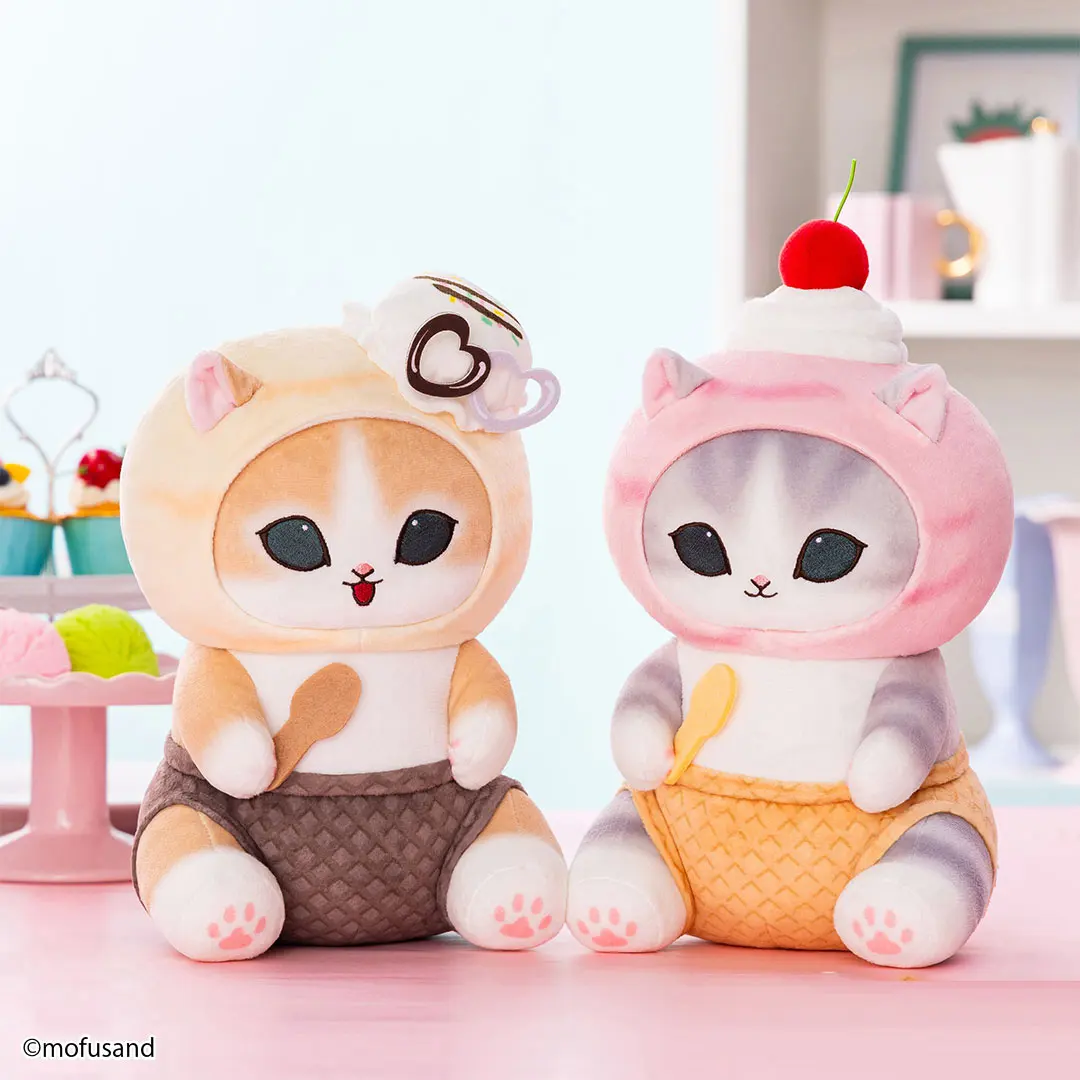 mofusand Ice Cream Cat Large Plush Toy