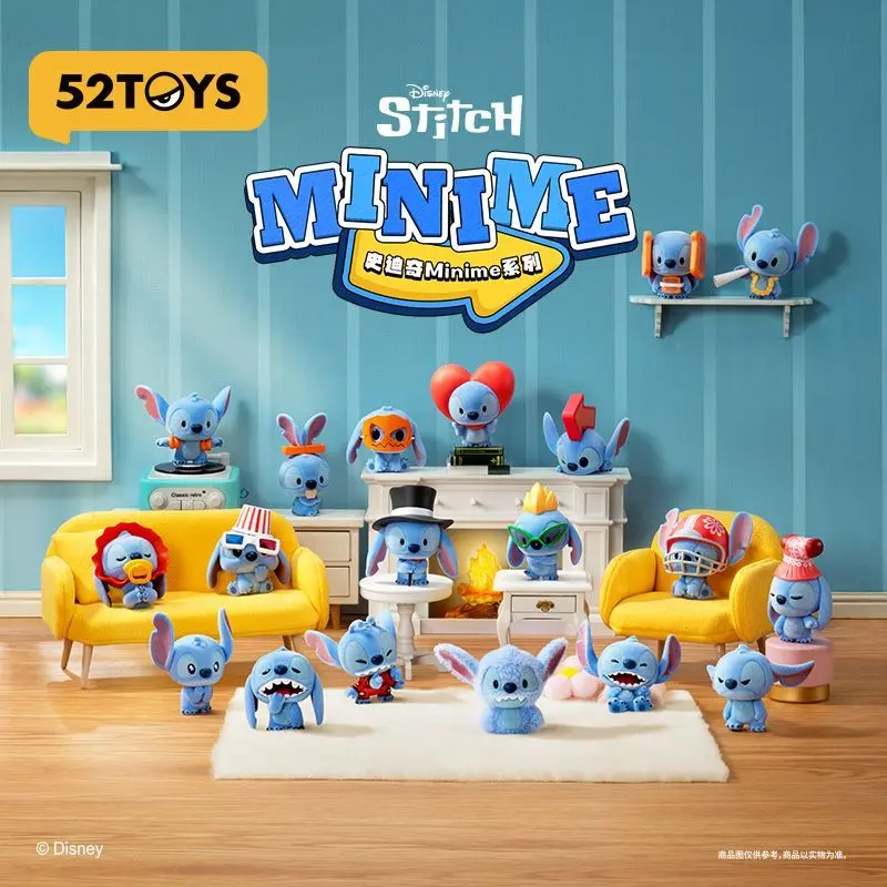 52TOYS Stitch Minime Series Flocked Mini Figure Blind Box- 18pcs/Set