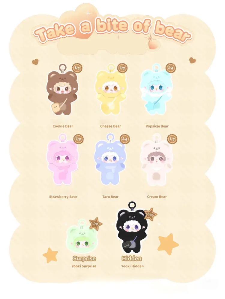 YOOKI Take A Bite Of Bear Series Plush Blind Box