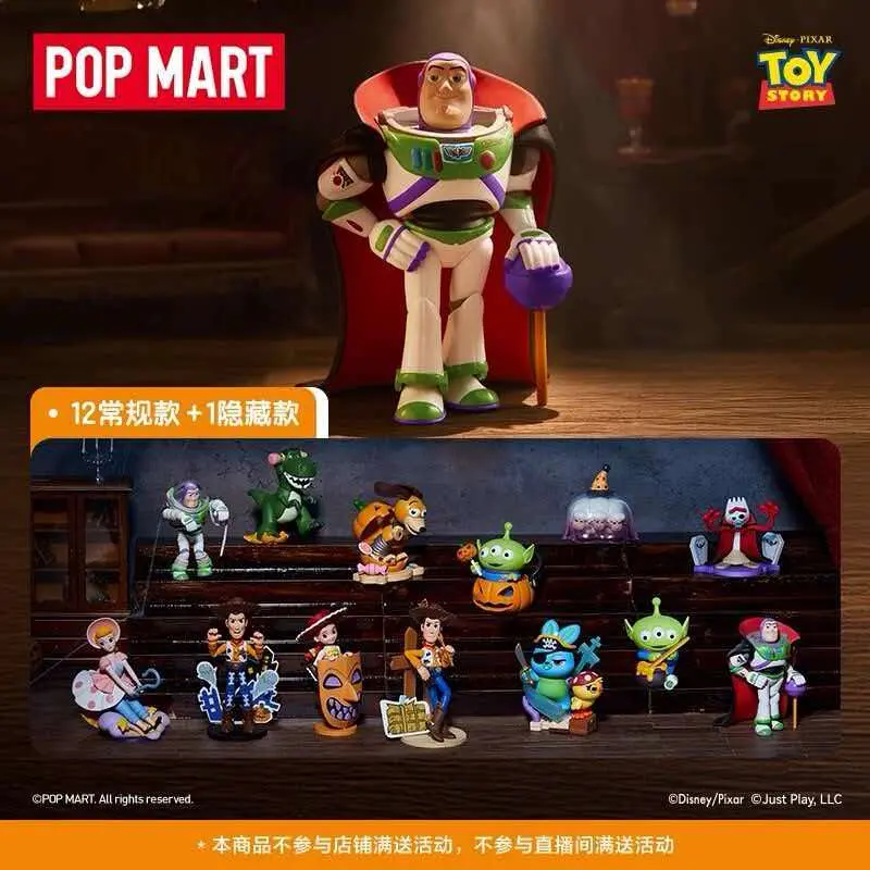 POP MART Pixar Toy Story Spooky Night Series Blind Box Mystery Box Figures, Halloween Themed Collectible Action Toy Vinyl Figures, Cute Desk Ornaments Aesthetic Room Decor Surprise Gift (1PC Random / Full Set)