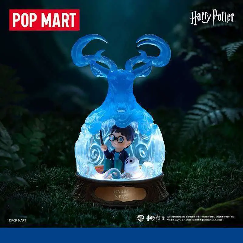 POP MART Official Licensed Harry Potter Patronus Series Glowing Blind Box Figure, 10 Regular Styles + 1 Ultra Rare Hidden Style, Luminous Desktop Ornament, Ideal Surprise Gift for Harry Potter Fans and Trendy Toy Collectors