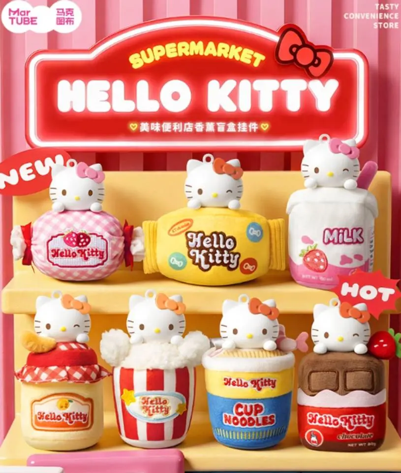 Hello Kitty Tasty Convenience Store Scented Plush Charm Blind Box