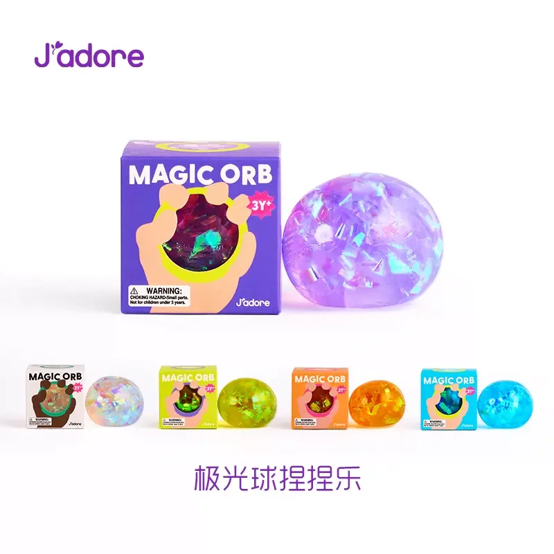 (Ship from US) Jadore Aurora Squeeze Ball – Non-Toxic Slow Rebound Stress Relief Toy