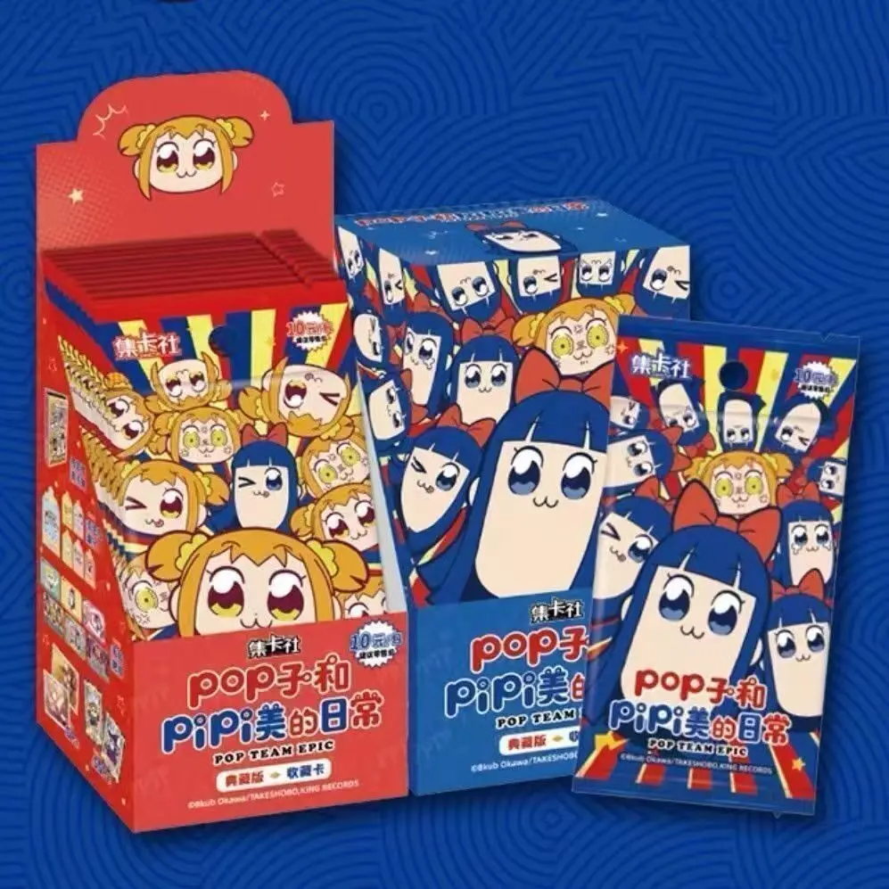 Jikashe Pop Team Epic Premium Anime Collection Cards Booster Box, 10 Packs, 3 Cards Per Pack, Officially Licensed Popuko Pipimi Character Trading Cards