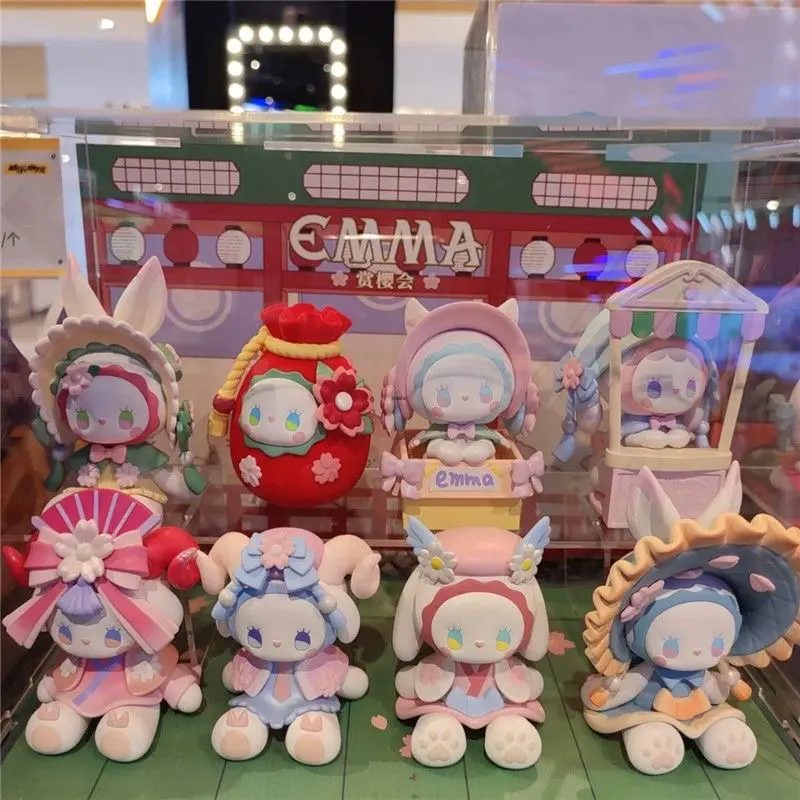 EMMA Secret Forest Cherry Blossom Series Blind Boxes, Cute Collectible Figurines Toys Gifts