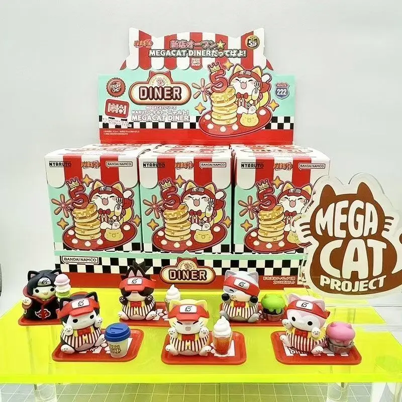 BANDAI Naruto Nyaruto Mega Cat Project Diner Series Figures Blind Box