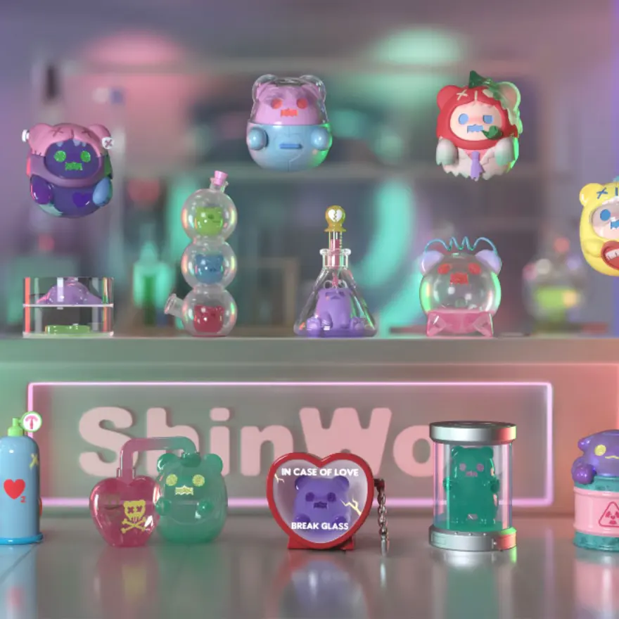 Display Finding Unicorn ShinWoo Lovesick Lab Series Blind Box