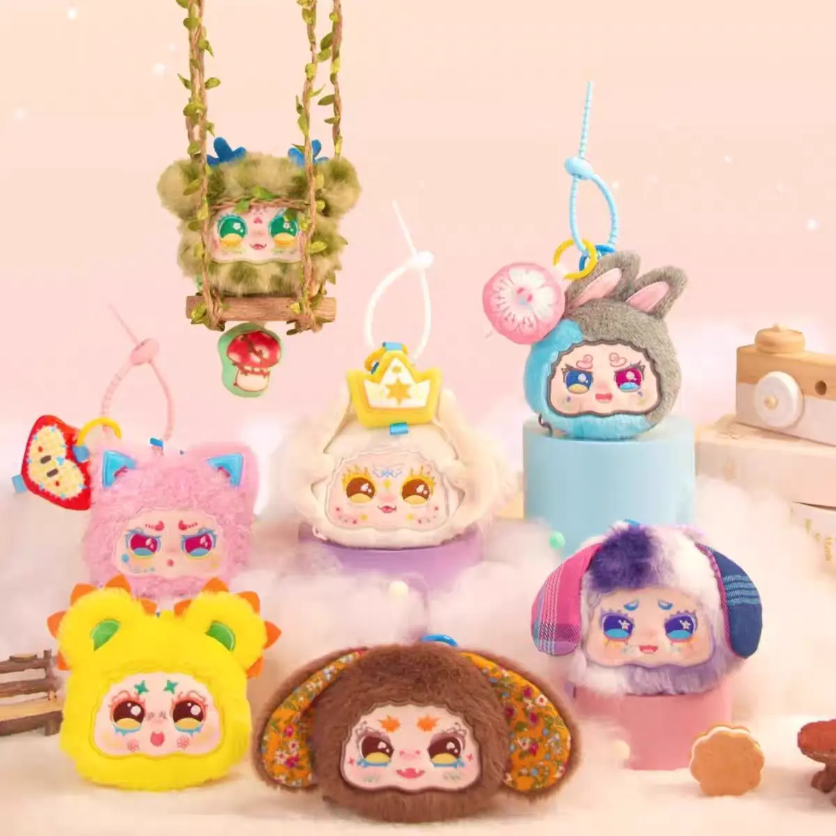 CALEMBOU Blind Box KIMMON 4″ Spring Flields Newborn Vinly Plush Face Bag Blind Box