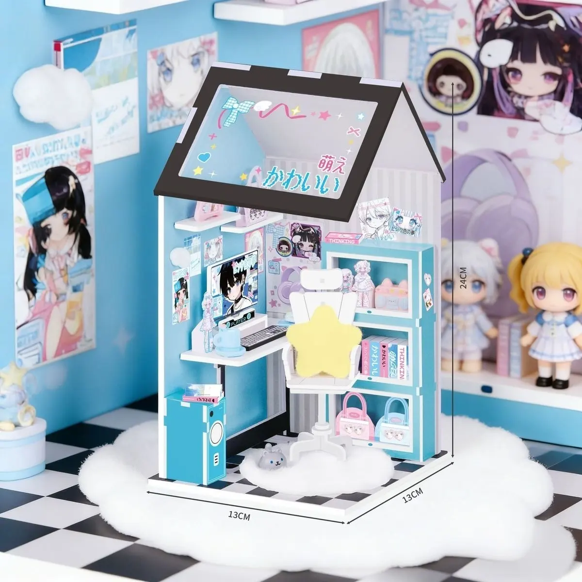 DISPLAY- 1/12 BJD Anime Miniature Dollhouse Room Kit