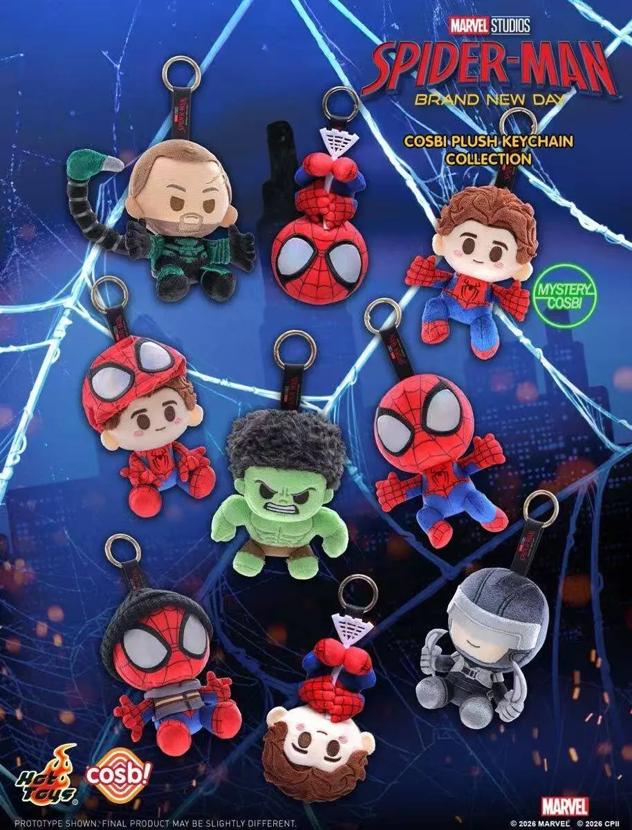Spider-Man: Brand New Day (2026) – Cosbi Collection Plush Keychain Blind Box Hot Toys Figure Blind Box